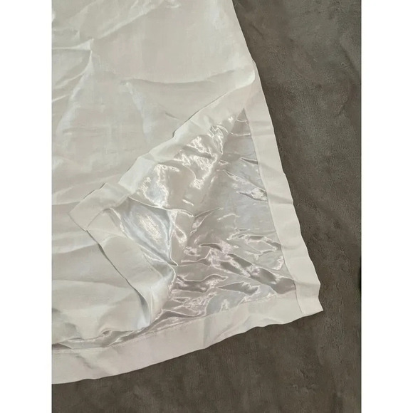 NWOT Madewell Size 4 One-Shoulder Midi Dress White Linen Slit Beachy Wedding - Picture 7 of 14